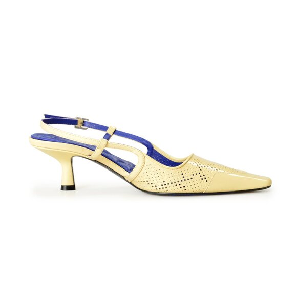 Burberry Women's 100% Leather Heeled Slingback Sandals Shoes US 9 EUR 39 - Picture 4 of 8